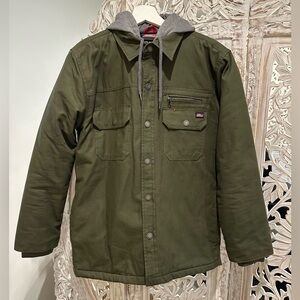 Dickies Men's Dark Green Jacket with Hood